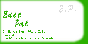 edit pal business card